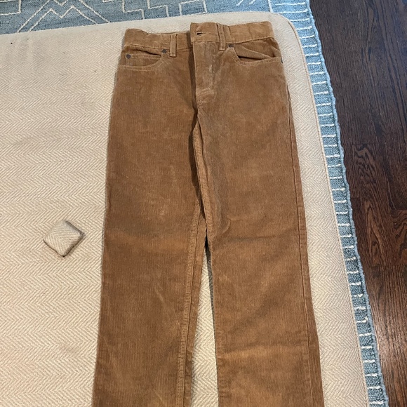 Lands End Boys Brown Corduroy Pants Size 10 Slim - Picture 1 of 3